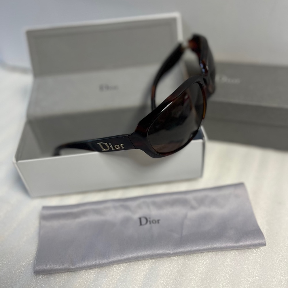 Christian Dior Sunglasses case Tortoise Shell Sunglasses Cloth case Box
